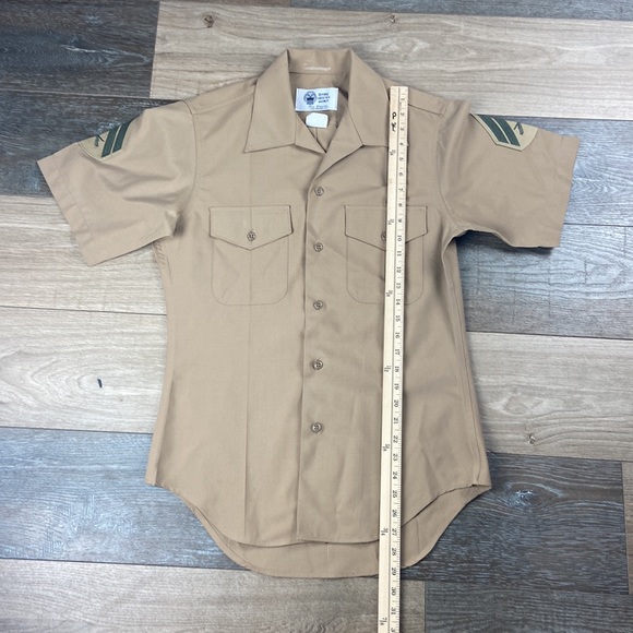 Man's Defense logistics agency uniform button down shirt size 14 1/2 Marines - Picture 2 of 8
